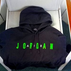 Jordan air black and green hoodie